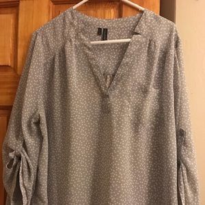 Maurice’s Gray Polka Dot Blouse